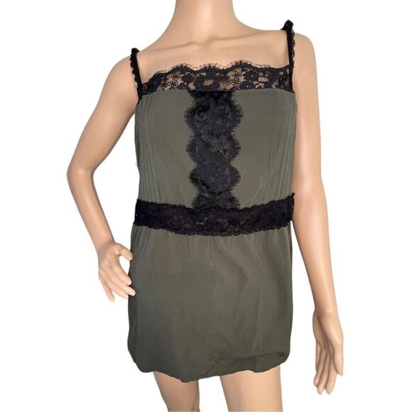 Torrid Spaghetti Strap Babydoll Blouse With Lace Detail - Picture 1 of 4